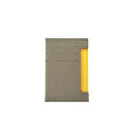 Porte-Documents Petite Maroquinerie Gris et Jaune Devant