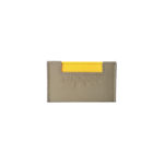 Porte-carte Petite Maroquinerie Gris et Jaune