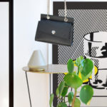 Sac Robbie Atlantico en Cuir Noir, avec Anses coulissantes en Aluminium